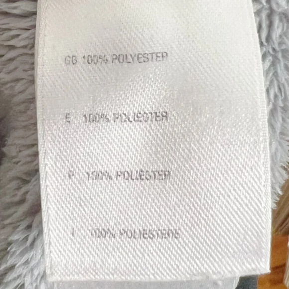 The North Face Mossbud Acadia Grey Fleece Fuzzy Quarter Zip Jacket Coat L - Picture 7 of 9